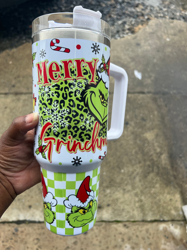 40 oz Christmas themed Tumbler