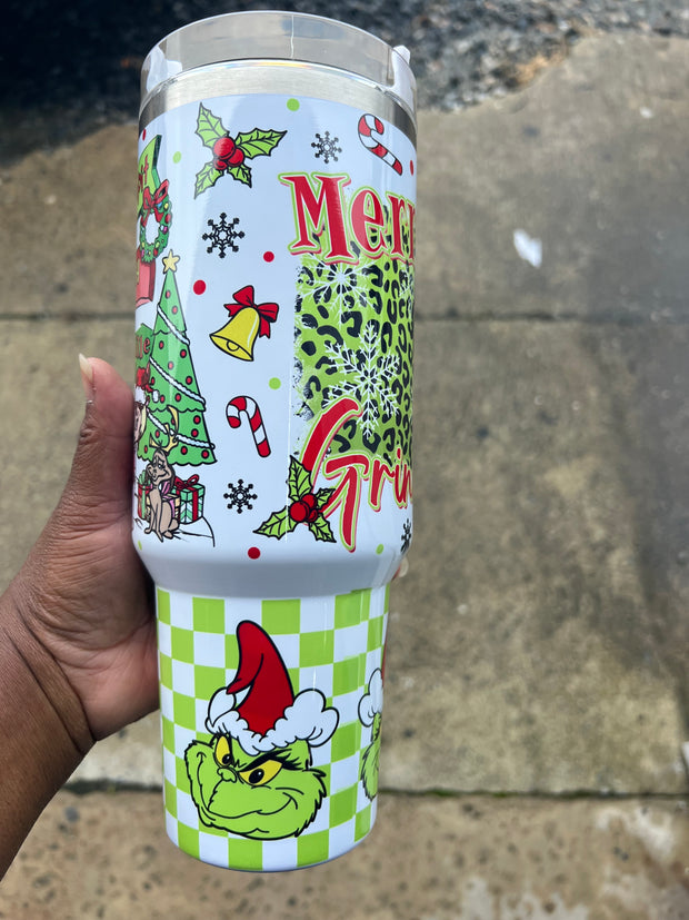 40 oz Christmas themed Tumbler